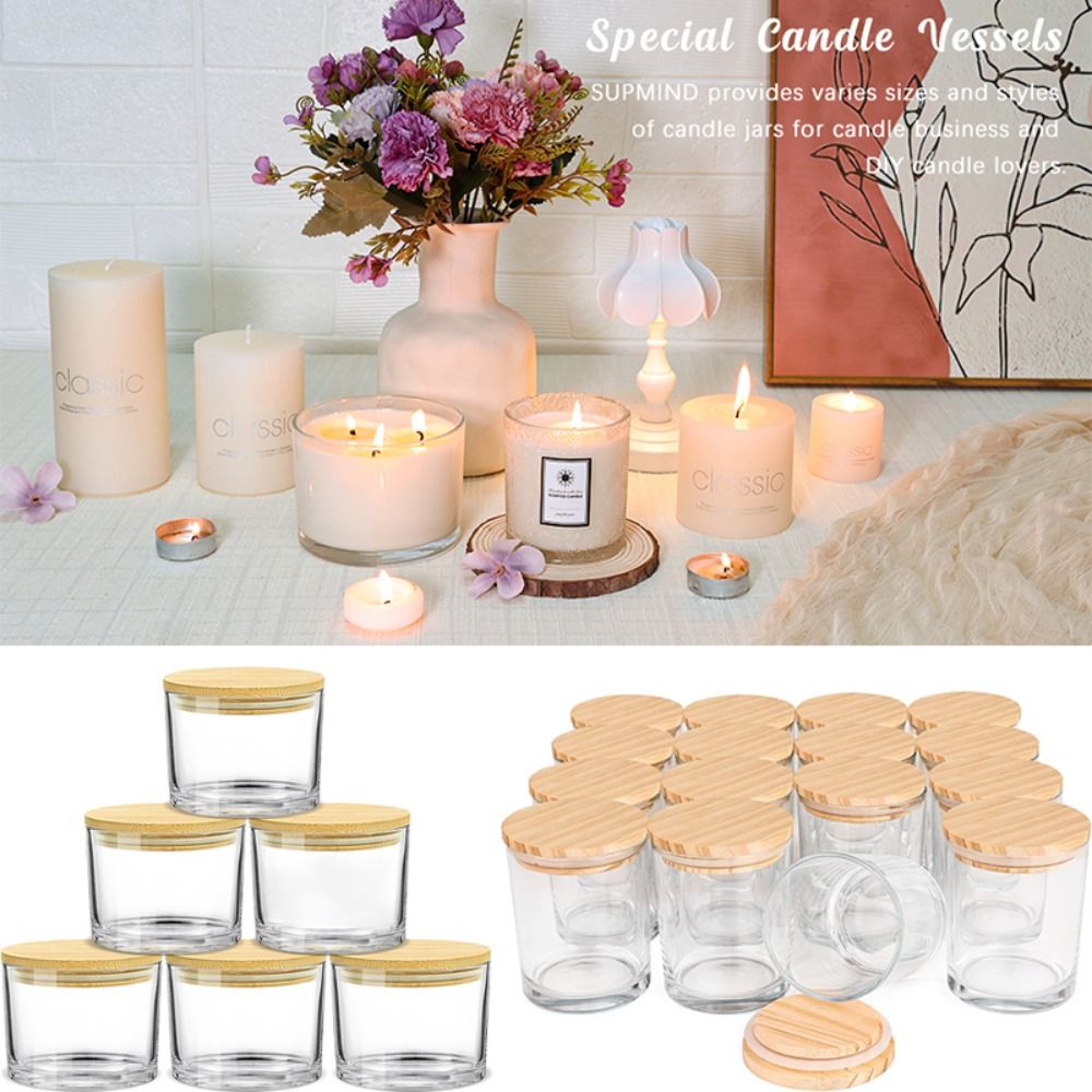 Candle Making Supplies Jars - Frascos de vela de vidrio transparente,