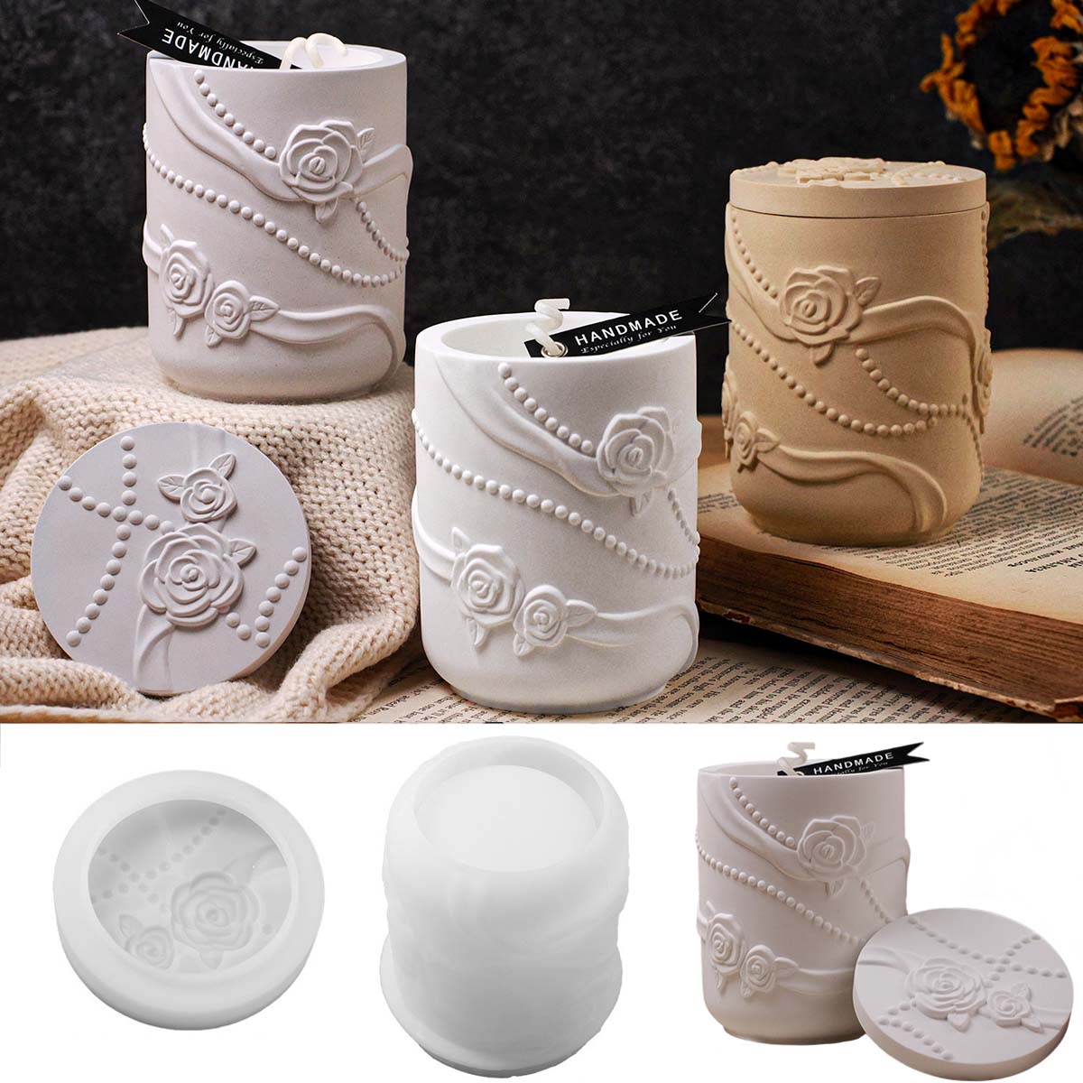 Tarro de vela con forma de flo - Candle Making Supplies Jars reseña y precio