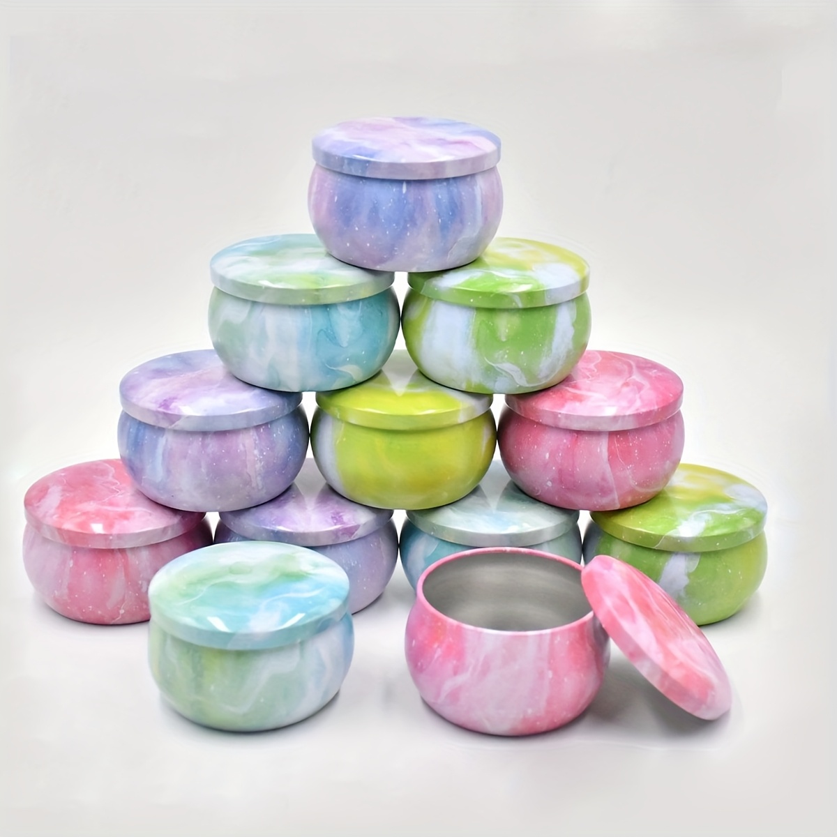 Frascos de metal vacíos con di - Candle Making Supplies Jars reseña y precio