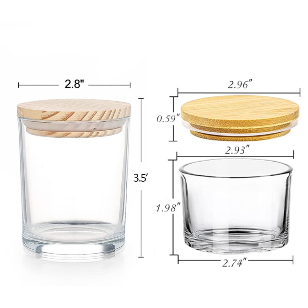 Frascos de vela de vidrio tran - Candle Making Supplies Jars reseña y precio