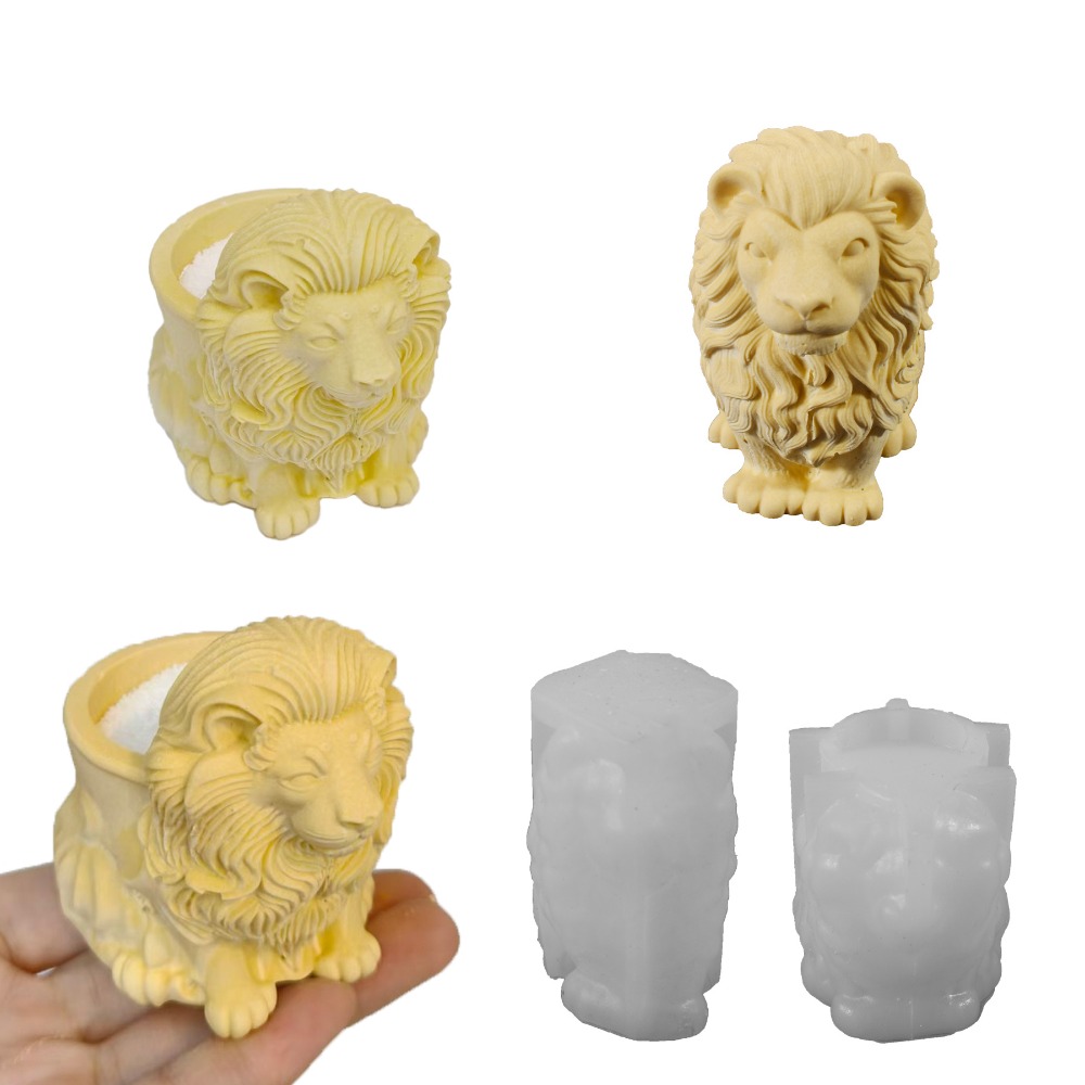Molde de silicona de león para - Candle Vessel Supplies reseña y precio