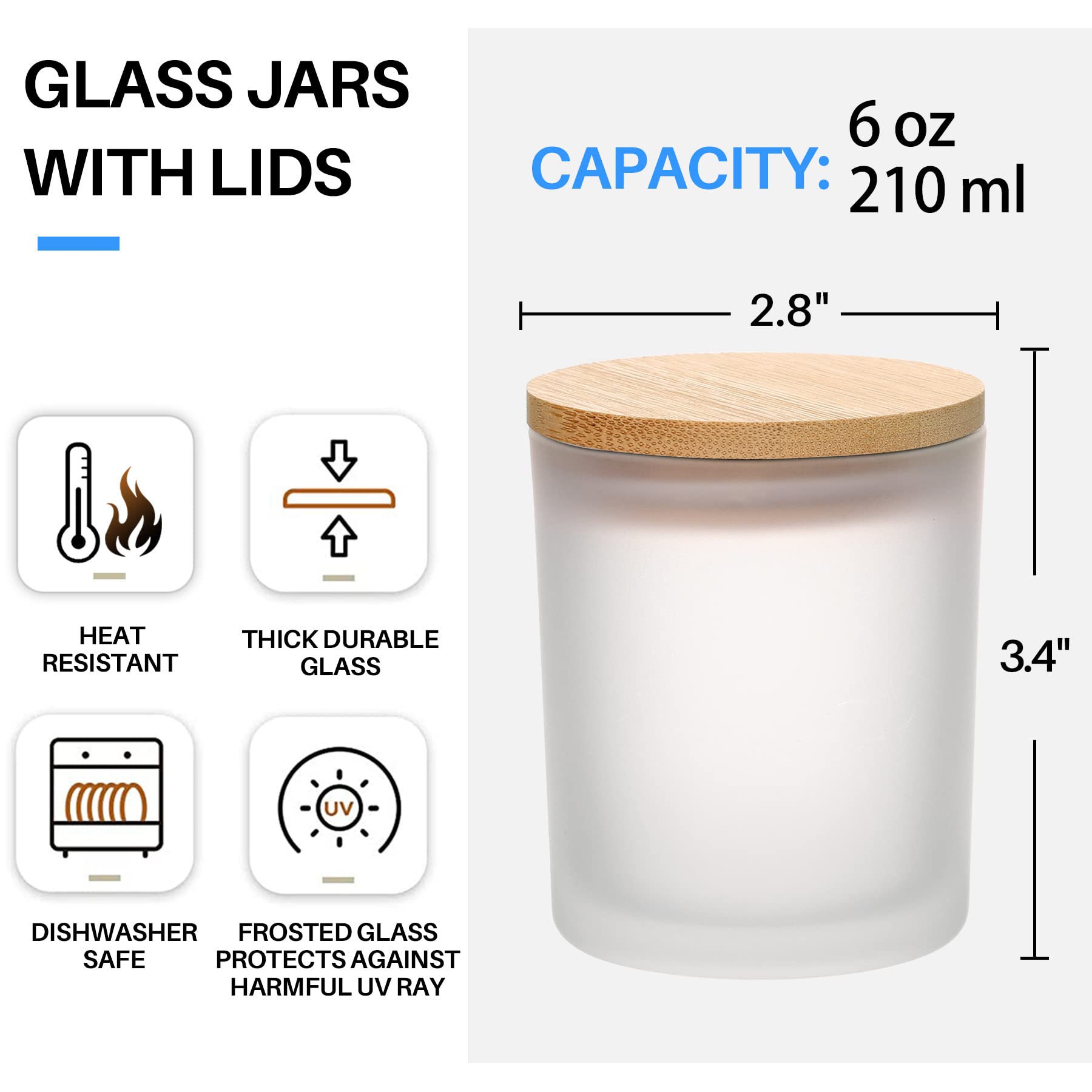 Tarro de vela de vidrio ámbar  - Candle Making Supplies Jars reseña y precio